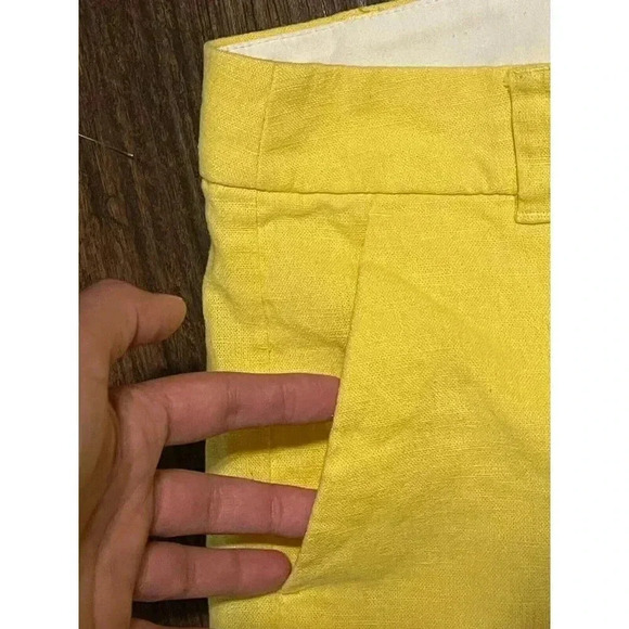 J. Crew Chino Yellow Wave Bottom‎ Shorts Size 10 - Picture 4 of 5